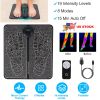 Foot Massage Pad Electric Stimulator Massager Unit Leg Reshaping Muscle Pain Relax Foldable Massage Mat with 8 Modes 19 Intensity Levels Remote Contro